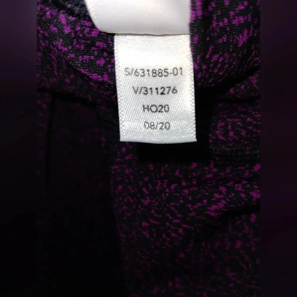 Athleta Ultimate Stash Textured‎ 7/8 Tight size XS Black Purple Performance - Picture 6 of 10